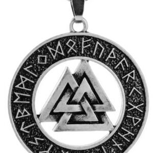 Viking Norse Walnut Silver Necklace